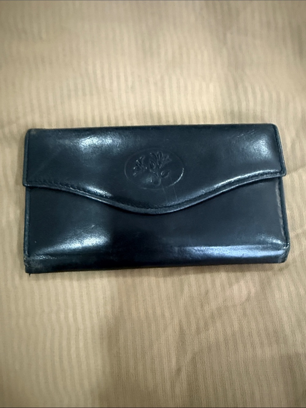 Buxton Black Leather Envelope Wallet